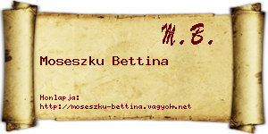 Moseszku Bettina névjegykártya