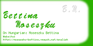 bettina moseszku business card